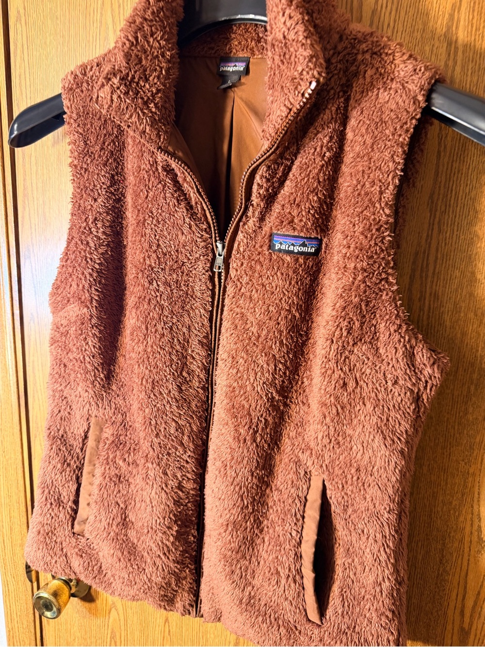 Patagonia Los Gatos Brown Sherpa Fleece Vest - Picture 2 of 7